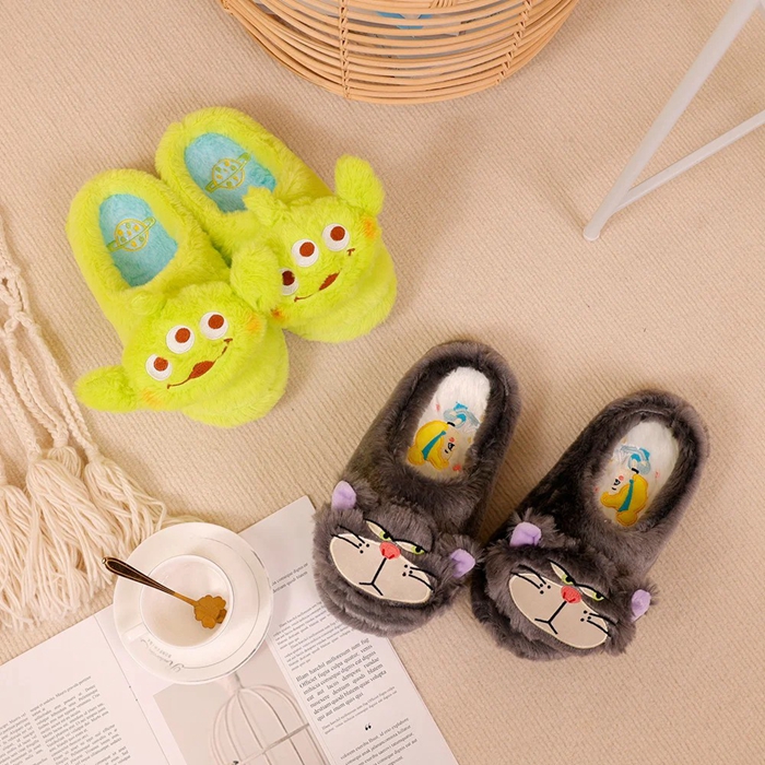 日系发怒猫咪室内卡通家居拖鞋可爱春夏季舒适包头地板拖鞋情侣鞋