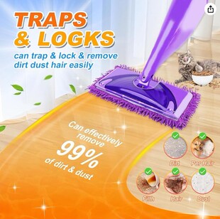 适配Swiffer WetJet雪尼尔拖把布水洗重复使用拖布平板拖把替换