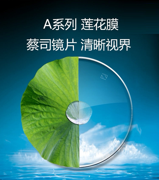 蔡司镜片近视超薄 a系列莲花膜定制 焕色视界 钻立方防蓝光 2片装
