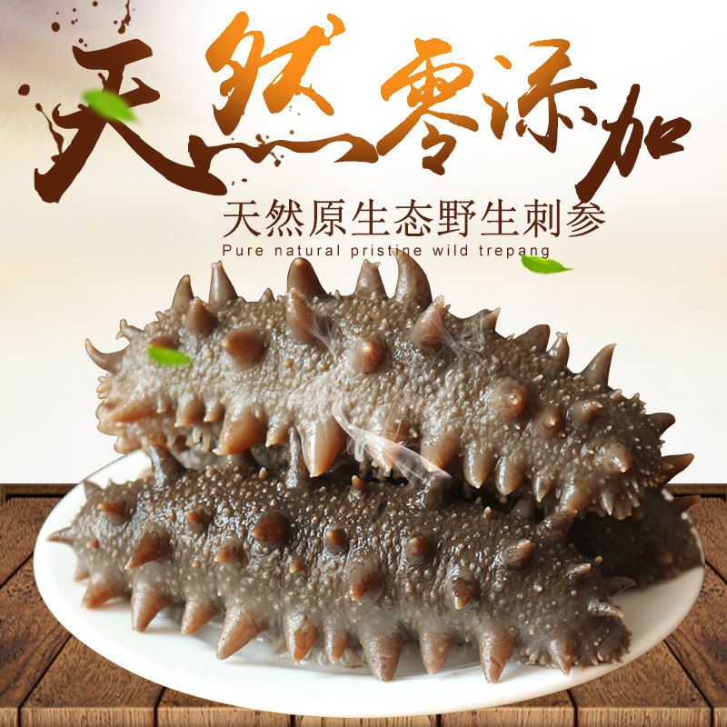 大连海参干货500g  纯淡干深海底播辽刺参礼盒装70-80头批发