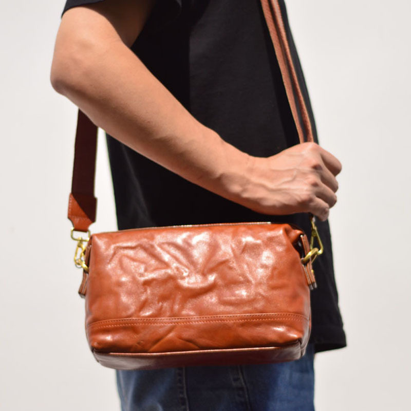 中性牛皮大容量单肩小方包小众复古加大号斜挎包男女通用休闲包