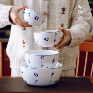 择学家熊DengDeng景德镇碗个人专用陶瓷碗餐具青花瓷碗面碗大汤碗