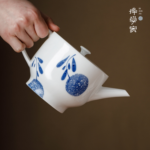 择学家手绘瓷茶具大众套组景德镇