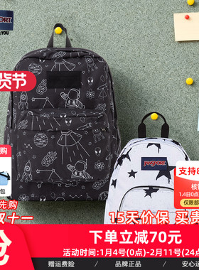 JanSport旗舰店25新星星航天双肩背包轻便旅行学生书包通勤电脑包