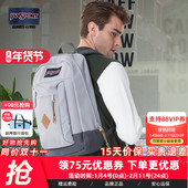 JanSport户外轻便耐磨电脑包男休闲双肩背包大容量女双肩书包T70F