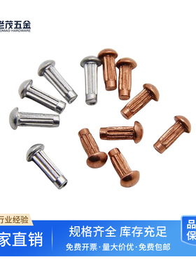 GB827实心紫铜标牌铆钉实芯滚花铭牌铝纯铜商标蕾丝直纹销钉按斤