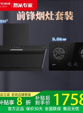 前锋厨房烟灶套装吸油烟机燃气灶具天然气ECD160+QD306-B