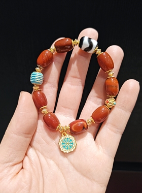 特价15乘10m南红玛瑙配玛瑙手串手链瑕疵已拍出