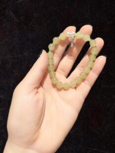 8m天青冻岫玉手串手链几乎无黑点多样性发货