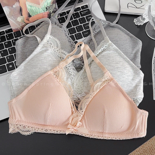 「温茶」法式 蕾丝小胸聚拢性感无钢圈文胸罩细肩带 三角杯2026新款