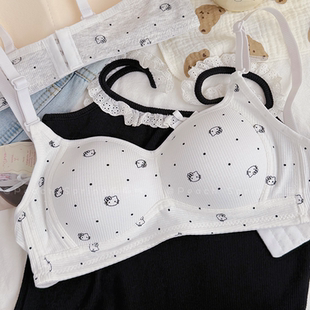 2026新款 春夏无钢圈少女内衣小胸聚拢文胸罩AB杯细肩带透气收副乳