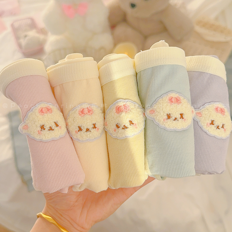 『阿贝贝小羊』奶呼呼可爱小羊纯色女生中腰包臀内裤7A抗菌全棉裆,女士内衣/男士内衣/家居服,女三角裤,淘宝优惠券,粉丝福利购,淘宝优惠卷