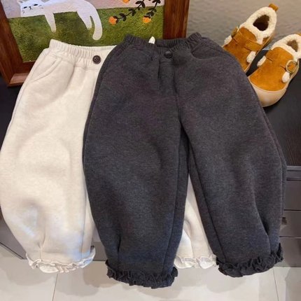 【韩妈定制】小神裤！女童冬装灯笼裤花边洋气加厚休闲长裤BKZ313