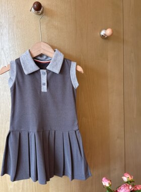 HHkids女童连衣裙儿童polo公主裙学院风2026夏季棉质裙CQZ0361