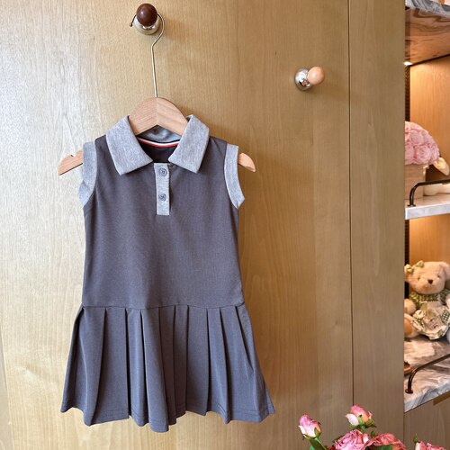 HHkids女童连衣裙儿童polo公主裙学院风2026夏季棉质裙CQZ0361