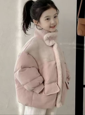 女童棉衣冬季2025新款宝宝保暖外套洋气加厚儿童冬装棉服FWT313