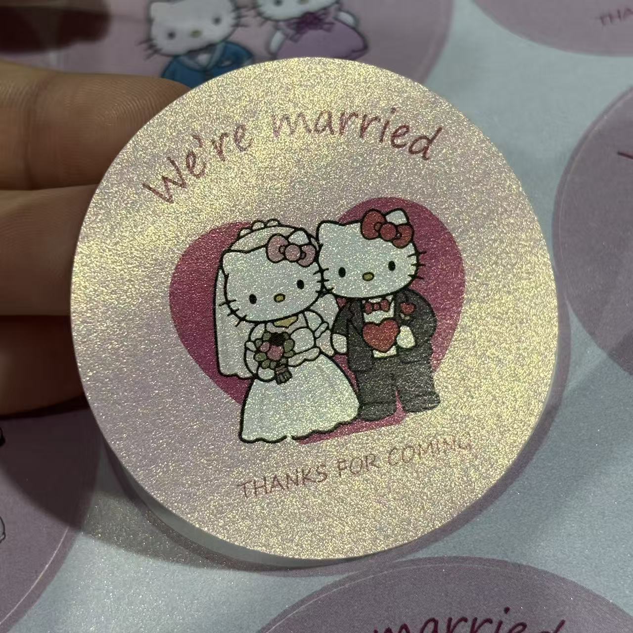 结婚订婚礼可爱hellokitty贴纸图片