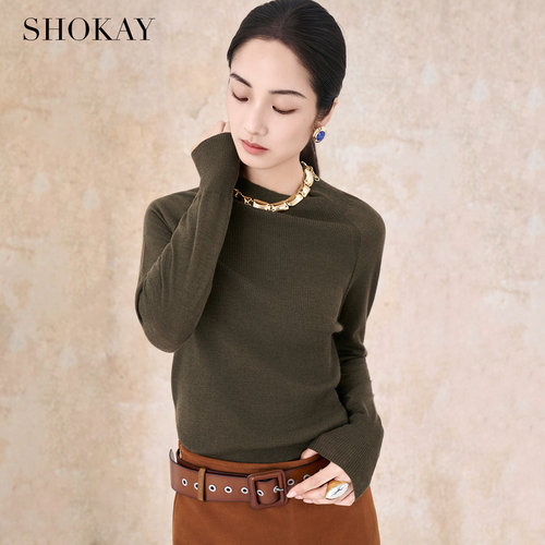 SHOKAY绣嘉半高领保暖打底衫