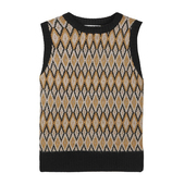 经典  Ryanj哥本哈根小众设计Journal knit 菱格针织背心savis