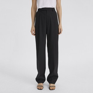 高腰Puddle 北欧小众设计感西装 杨采钰同款 女直筒长裤 pants 裤