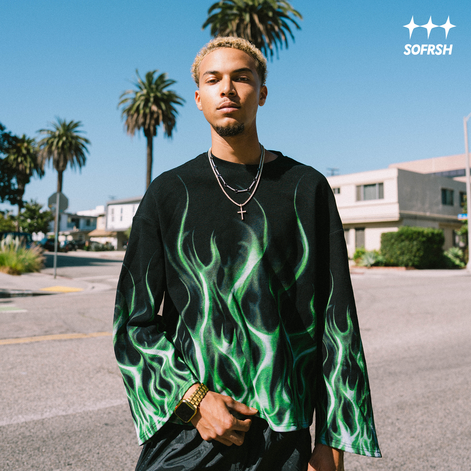 SOFRSH美式高街华夫格卫衣