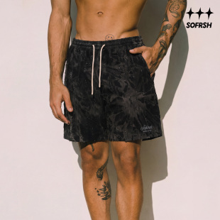 夏2026新款 复古水洗做旧宽松休闲破坏五分裤 男美式 SOFRSH牛仔短裤