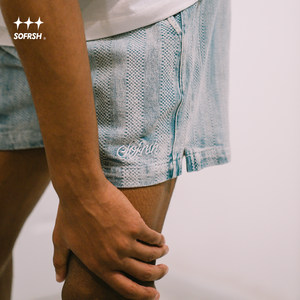 SOFRSH美式复古水洗做旧五分短裤