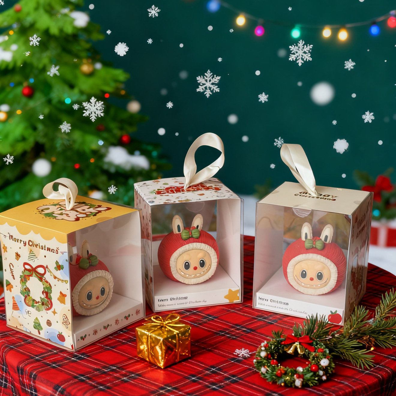 圣诞节手提盒巧克力苹果包装