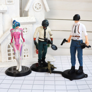 儿童节烘焙装 饰大吉大利晚上吃鸡插件动漫模型火箭少女男孩甜品台