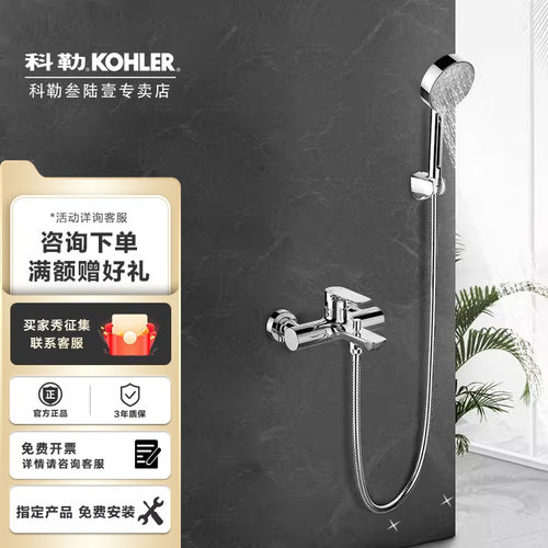 科勒花洒利奥挂墙式简易花洒