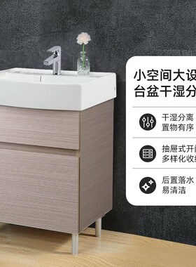 科勒浴室柜组合60cm玲纳落地挂墙式卫浴柜洗手盆收纳置物柜75836