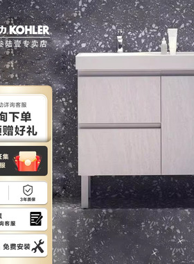 科勒浴室柜组合现代简约卫浴柜卫生间洗漱台洗手池洗脸盆23786T