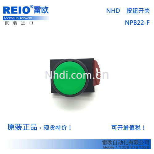 台湾贺电 全新原装正品 NPB22-F防水平头自复位按钮ZHA01-F 22mm
