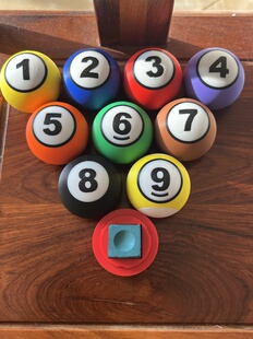 黑八方形巧克盒 白球强磁巧克夹 金九台球桌球可定制  偏远包邮