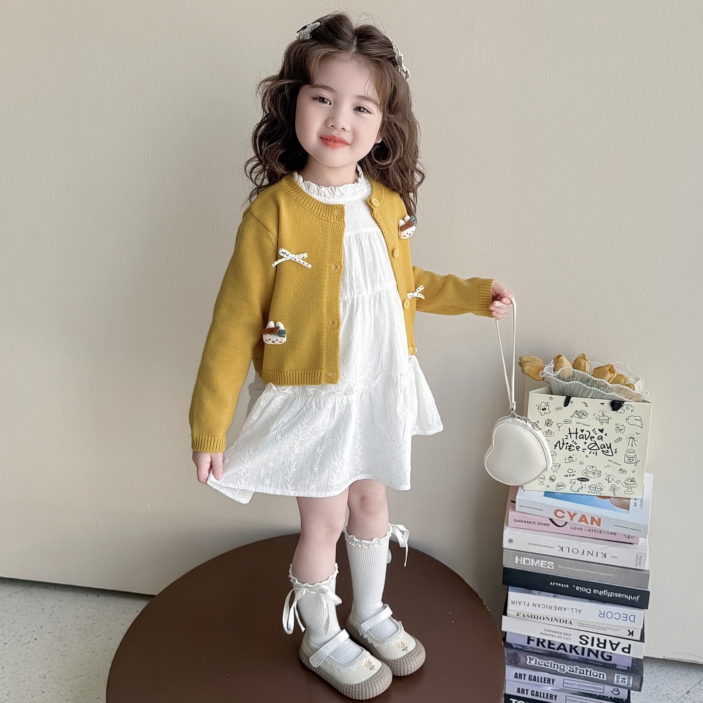 女童春季套装2026新款甜美公主风毛衣开衫连衣裙两件套洋气百搭,童装/婴儿装/亲子装,套装,淘宝优惠券,粉丝福利购,淘宝优惠卷