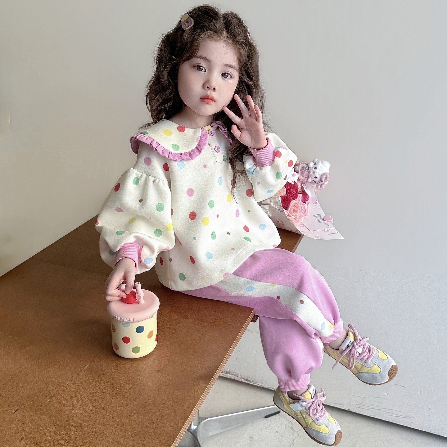 女童春季套装2026新款卡通上衣裤子两件套早春衣服女宝儿童卫衣,童装/婴儿装/亲子装,套装,淘宝优惠券,粉丝福利购,淘宝优惠卷