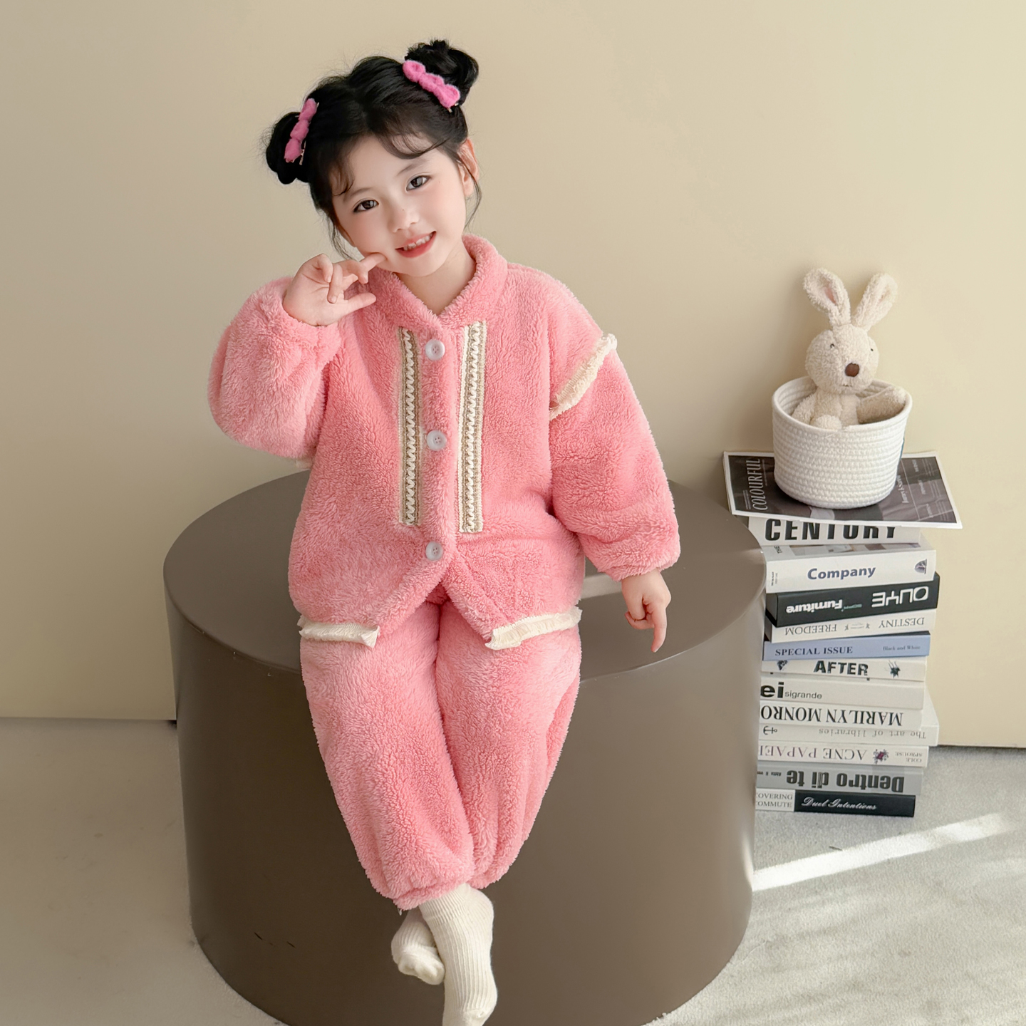 女童睡衣套装秋冬季2025新款冬装