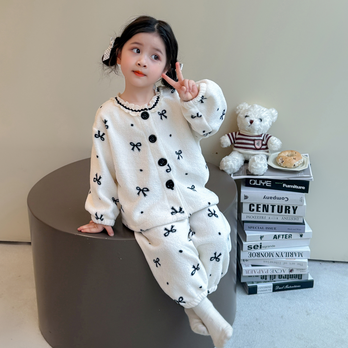 女童睡衣2025新款儿童家居服套装