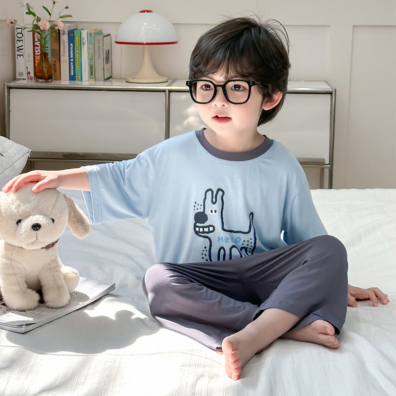 男童莫代尔家居服睡衣套装