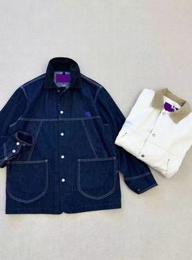 日单紫标24SS Denim Field Jacket灯芯绒领牛仔夹克外套NP2402N