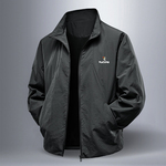 啄木鸟夹克外套男春秋季2026新款运动休闲宽松立领中老年爸爸上衣