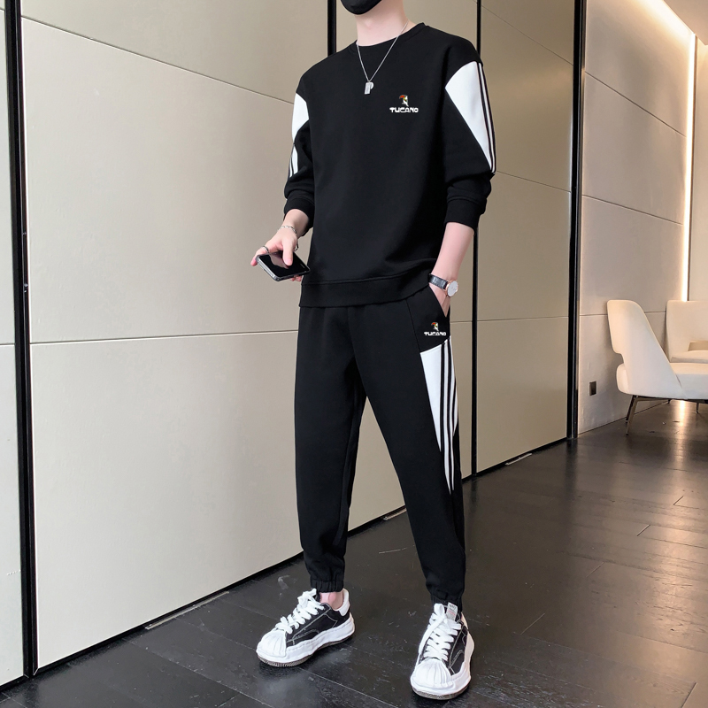 啄木鸟卫衣运动套装男士一套搭配