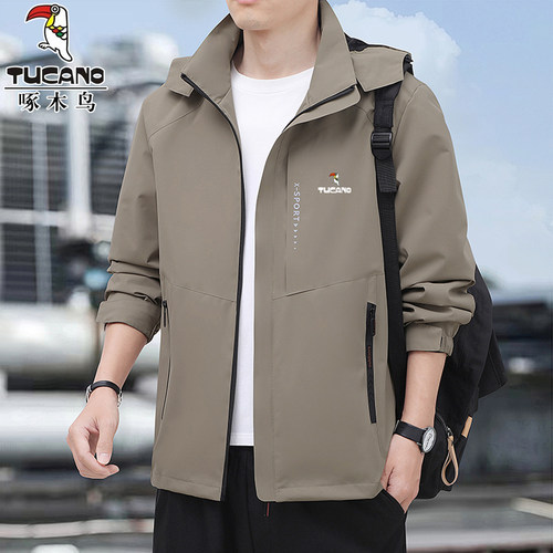 啄木鸟夹克外套男防风防水冲锋衣