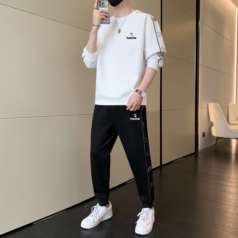啄木鸟卫衣运动套装男士2026新款春秋季潮流休闲帅气一套搭配男装