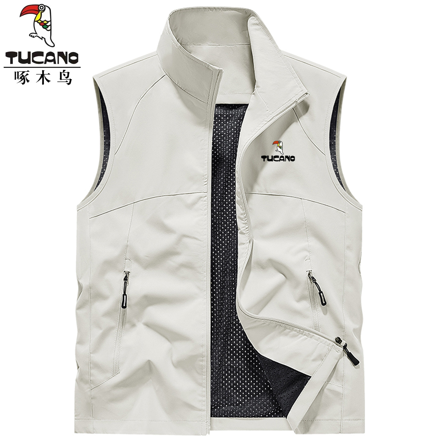 啄木鸟工装马甲男女春秋款坎肩背心户外运动休闲摄影钓鱼马夹外套