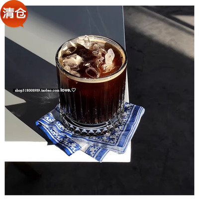 复古风耐热透明咖啡杯