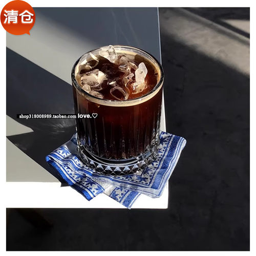 欧式复古玻璃杯耐热咖啡杯220ml古典酒杯350ml透明杯子热饮杯餐具 - 封面