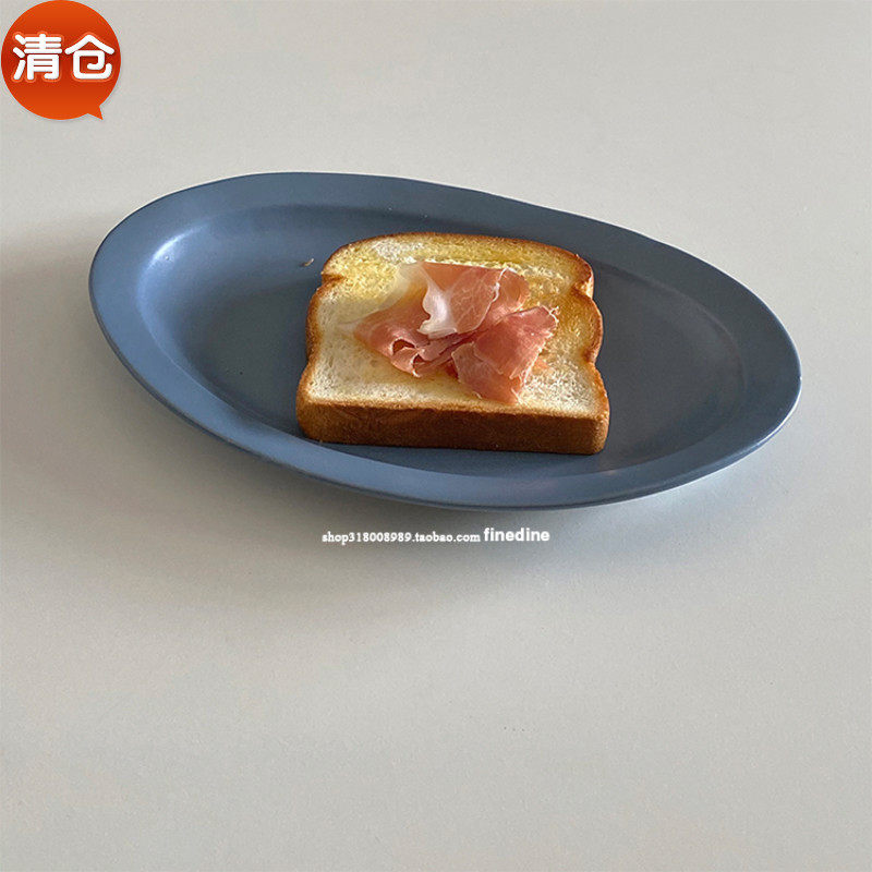 走失的blue 日式异形陶瓷盘椭圆不规则餐盘蓝色鱼盘北欧早餐盘,餐饮具,盘,淘宝优惠券,粉丝福利购,淘宝优惠卷