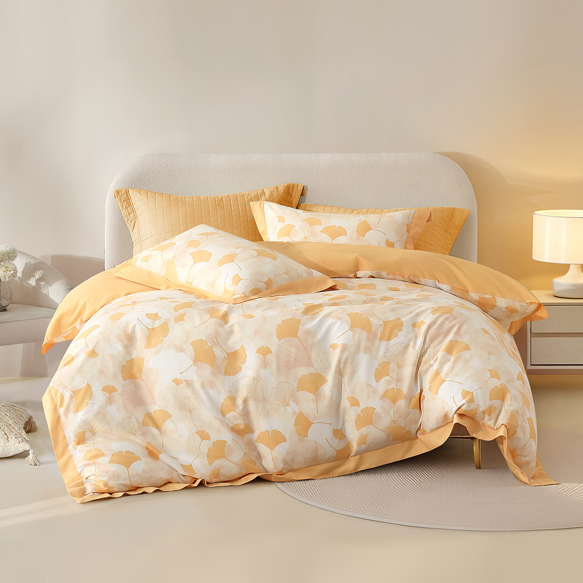 水星家纺全棉纯棉四件套正品双人纯棉床单被套4件套清新粉色床品