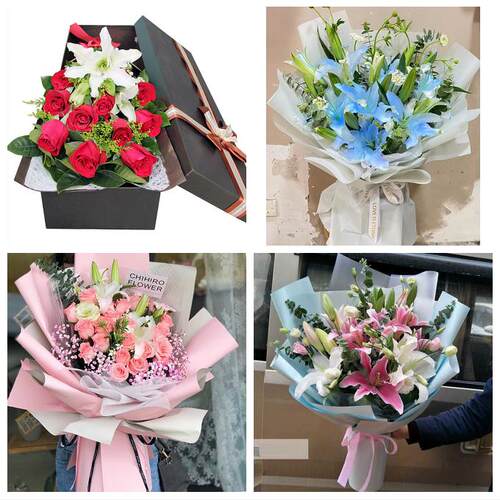 北京市丰台区新村长辛店云岗同城鲜花店订玫瑰百合送女友老婆生日